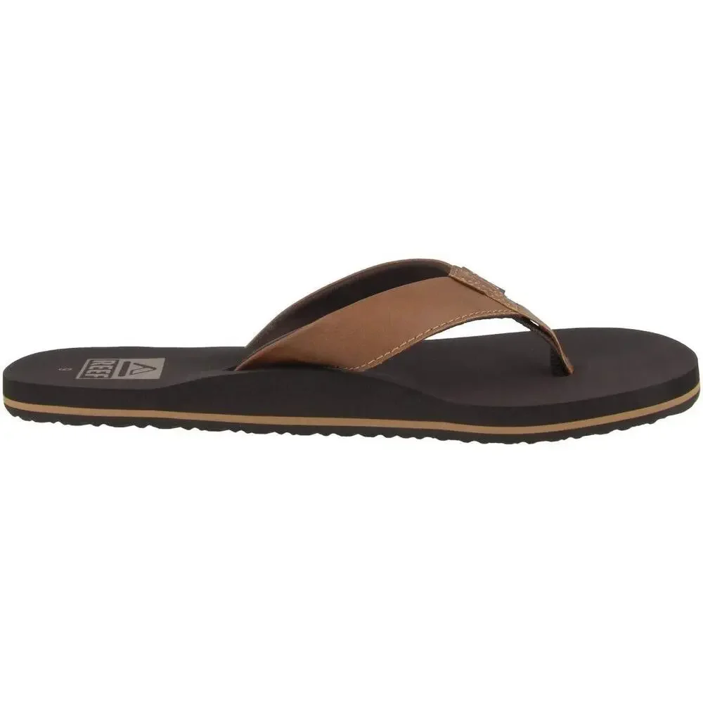 Reef Brown Leather Flip Flops